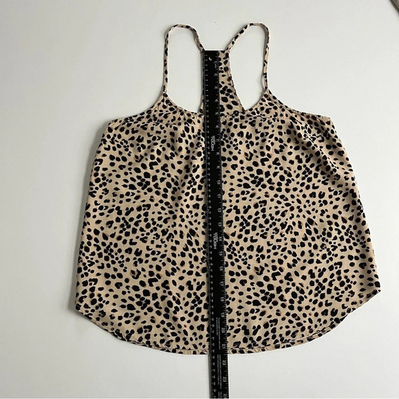 H & M Divided Camisole Sz 6 Beige Cheetah Print Y2K Slinky Animal Print Tank Top - Picture 7 of 7